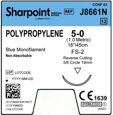 Polypropylene 5-0 Blue 1x18" FS-2