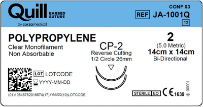 Quill Polypropylene 2 Undyed 14cm x 14cm  CP-2 Bi
