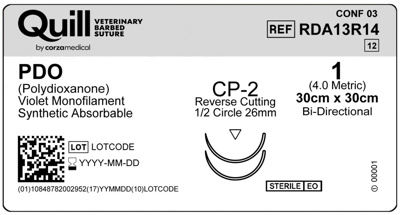 PDO-Bidirectional, 1 Violet 30x30, CP-2 Rev Cut 26mm 1/2C