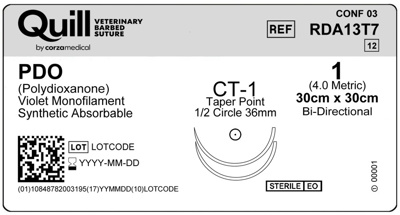 PDO-Bidirectional, 1 Violet 30x30 CT-1 Taper 36mm 1/2C