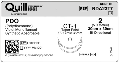 PDO-Bidirectional,2 Violet 30x30 CT-1 Taper 36mm 1/2C