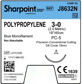 Polypropylene 3-0 Blue 1x18" PC-5